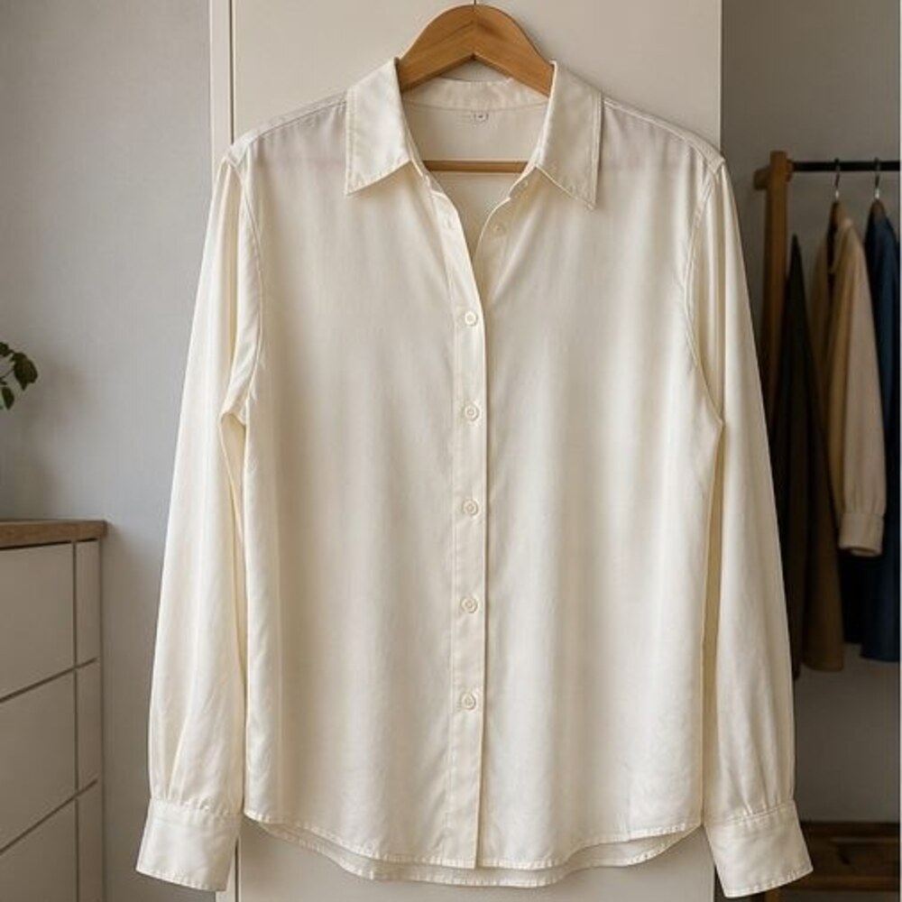 White Pleated Blouse